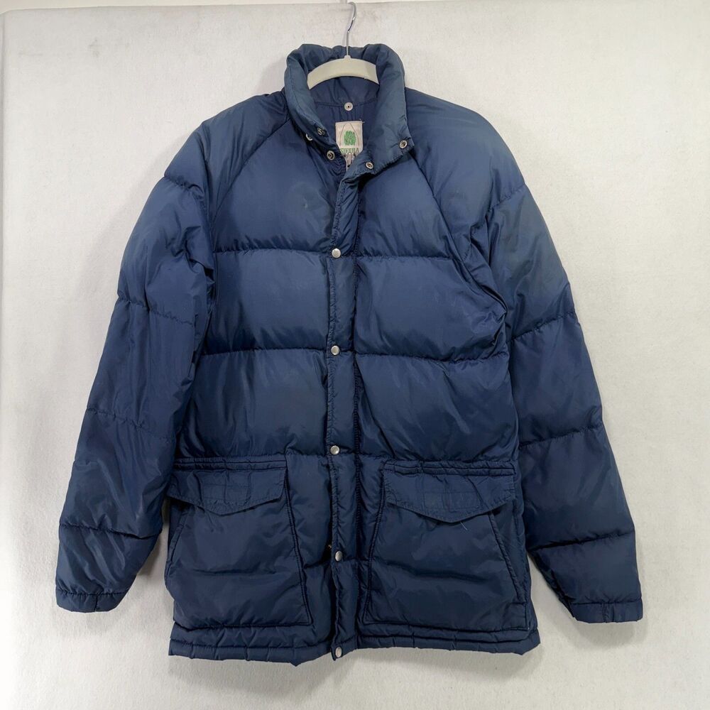 Vintage Sierra Designs Down Puffer Jacket Men S Blue Outdoor Active Hiking